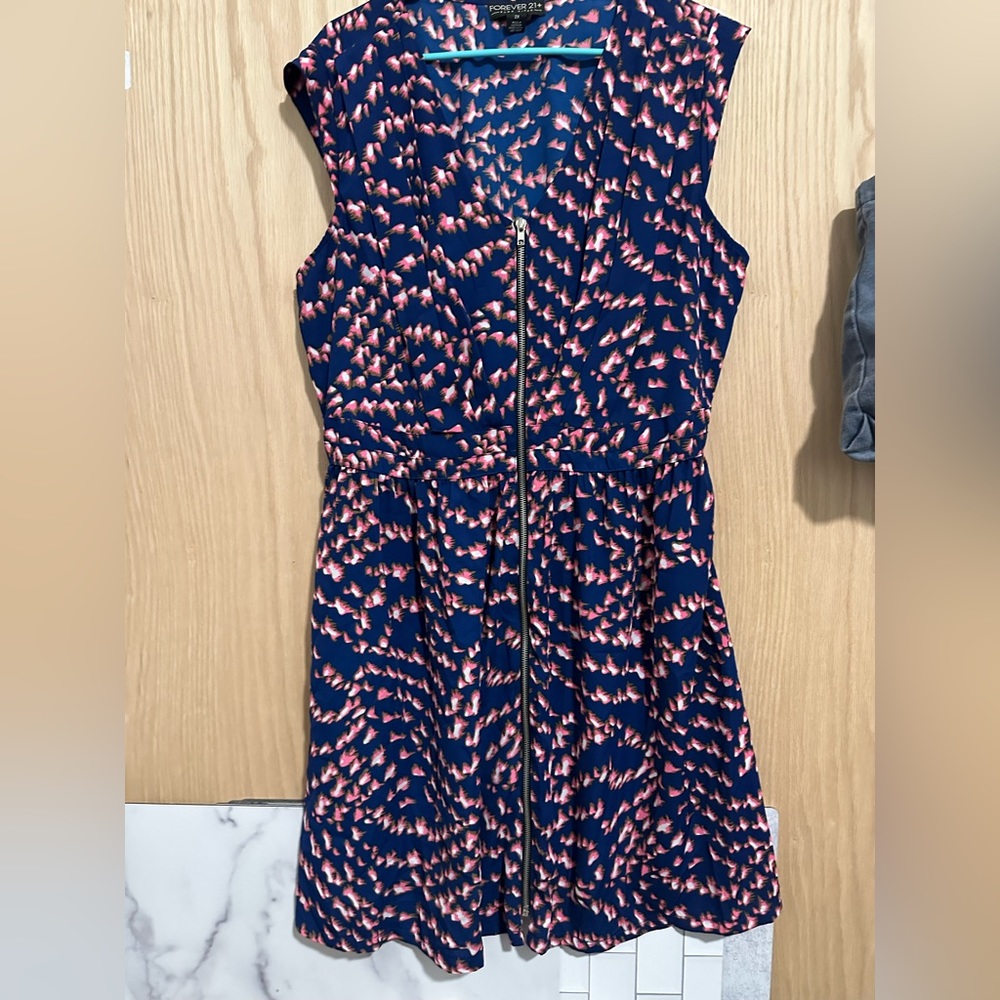 Aztec printed zipper dress